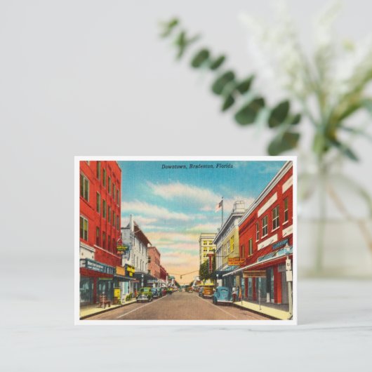  centrum, Bradenton, Florida Travel Briefkaart (Staand voorkant)