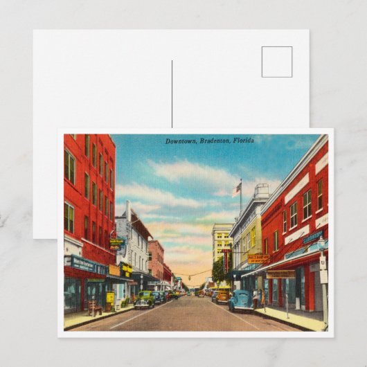  centrum, Bradenton, Florida Travel Briefkaart (Voorkant / Achterkant)