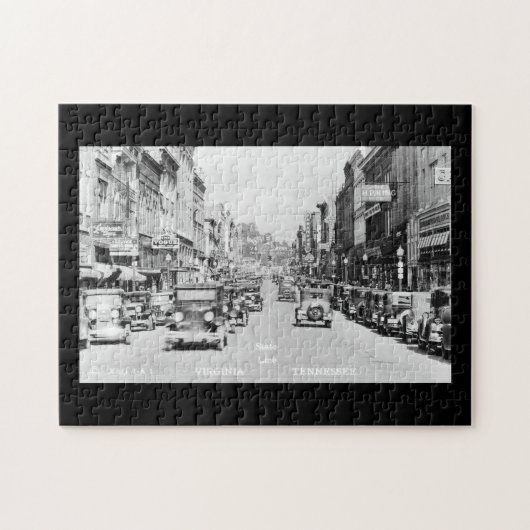  centrum Bristol VA TN Briefkaart Legpuzzel (Horizontaal)