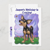 Centrum Chihuahua Party Aankondigingskaart (Voorkant / Achterkant)