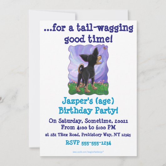 Centrum Chihuahua Party Kaart (Achterkant)