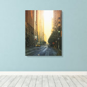 centrum Dallas, TX bij zonsopgang- canvas (Insitu (Houten vloer))