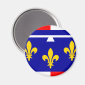 Centrum, Frankrijk vlag Magneet (Voorkant / Achterkant)
