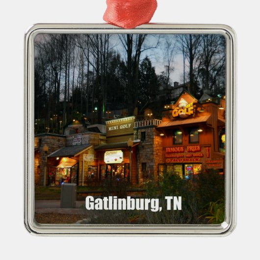 Centrum Gatlinburg, Tennessee Metalen Ornament (Voorkant)