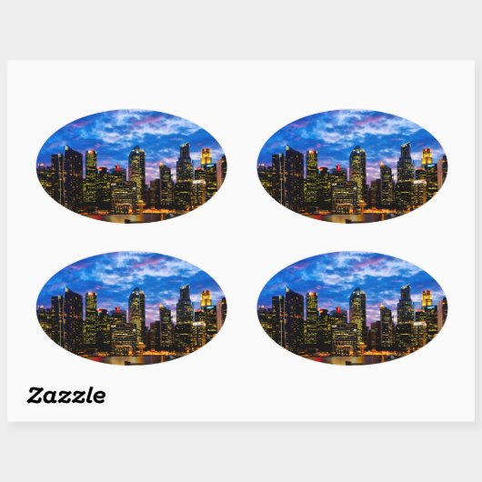 Centrum kern ovale sticker (Vel)