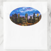 Centrum kern ovale sticker (Tas)