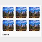 Centrum kern vierkante sticker (Vel)