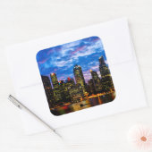 Centrum kern vierkante sticker (Envelop)