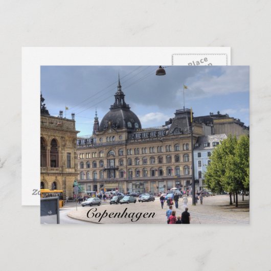 Centrum Kopenhagen Briefkaart (Voorkant / Achterkant)