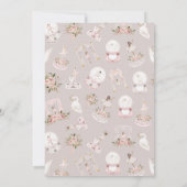 Centrum podium brownette ballerina verjaardagsfees kaart (Achterkant)