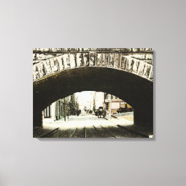 Centrum straat (Brockton) Canvas Afdruk