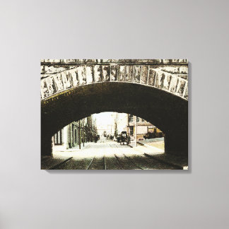 Centrum straat (Brockton) Canvas Afdruk