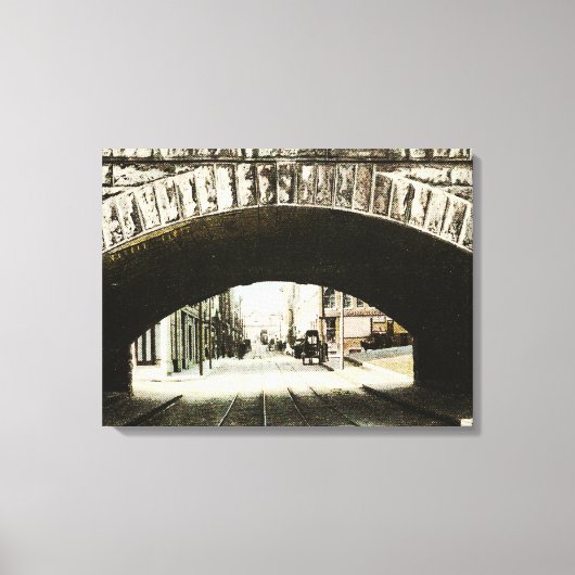 Centrum straat (Brockton) Canvas Afdruk (Voorkant)