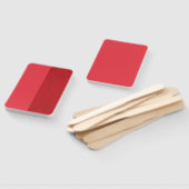 Centrum Stripe Tomaat Rode Rechthoek Hand Fan Cust Handwaaier (Niet-gemonteerd)