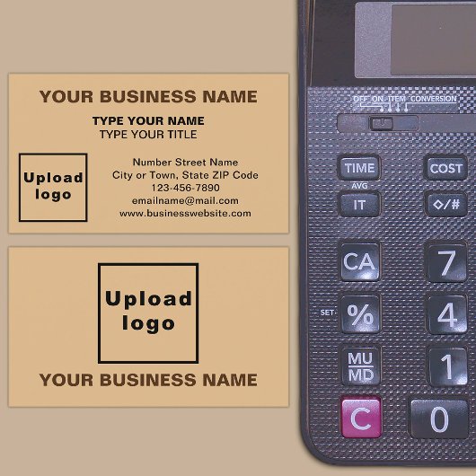 Centrum Uitgelijnd Stijl Lichtbruin Visitekaartje