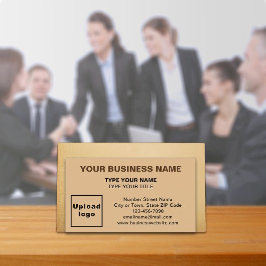 Centrum Uitgelijnd Stijl Lichtbruin Visitekaartje