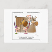 CENTRUM VAN AANDACHT Cartoon Briefkaart (Voorkant)