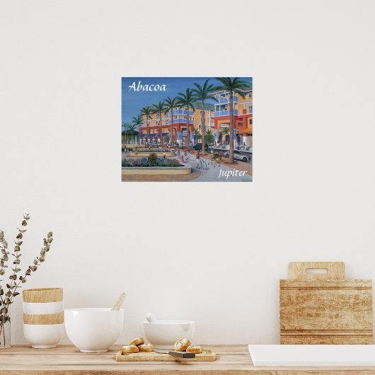 centrum van Abacoa Jupiter Poster (Keuken)