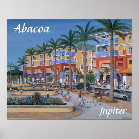 centrum van Abacoa Jupiter Poster (Voorkant)