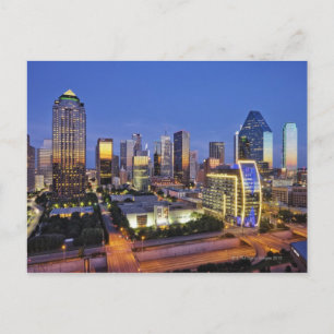centrum van dallas skyline briefkaart