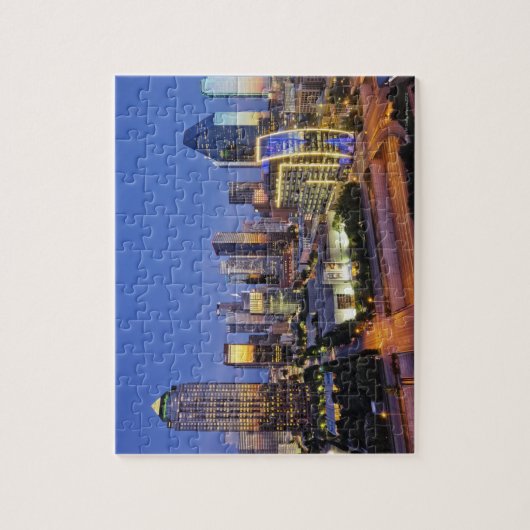 centrum van dallas skyline legpuzzel (Verticaal)