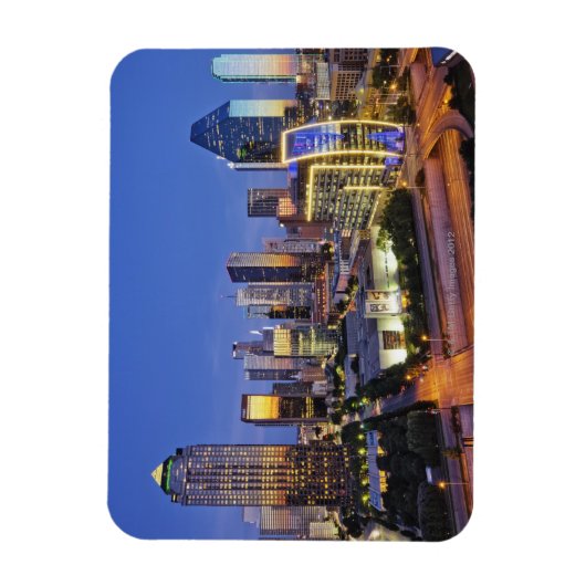 centrum van dallas skyline magneet (Verticaal)