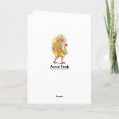 Centrum van de Chicken Party Bedankkaart (Achterkant)