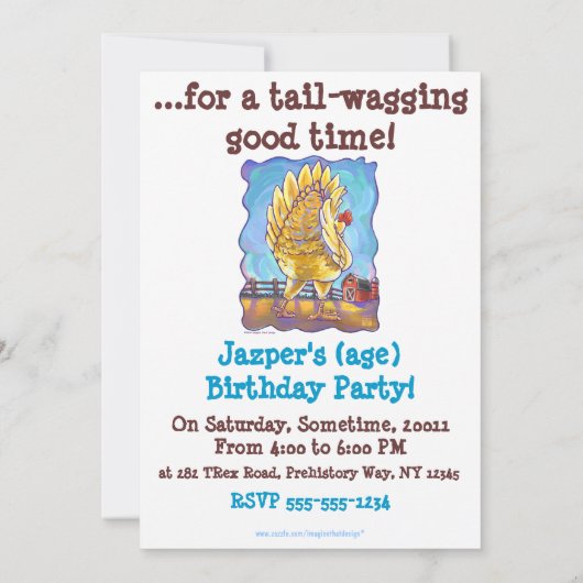 Centrum van de Chicken Party Kaart (Achterkant)