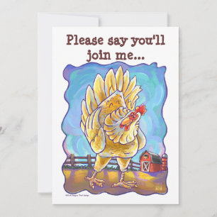 Centrum van de Chicken Party Kaart