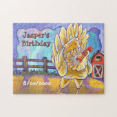 Centrum van de Chicken Party Legpuzzel (Horizontaal)