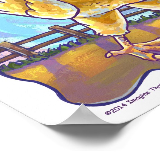 Centrum van de Chicken Party Poster (Hoek)