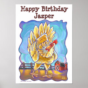 Centrum van de Chicken Party Poster