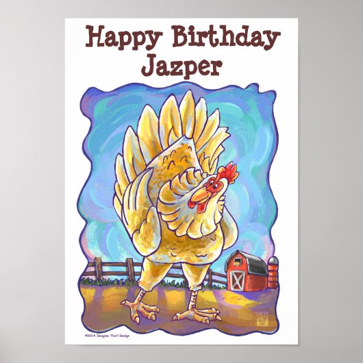 Centrum van de Chicken Party Poster (Voorkant)