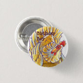 Centrum van de Chicken Party Ronde Button 3,2 Cm (Voorkant /achterkant)