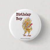 Centrum van de Chicken Party Ronde Button 3,2 Cm (Voorkant)