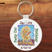 Centrum van de Chicken Party Sleutelhanger (Voorkant)