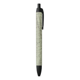Centrum van de kaart van het zuidelijke luchtruim zwarte inkt pen