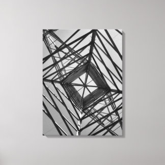 centrum van de metaaltoren canvas afdruk