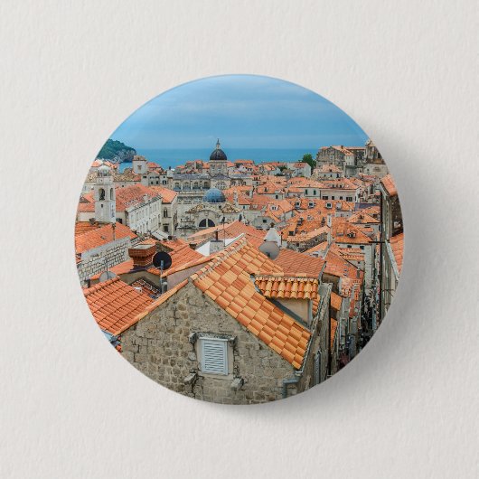 centrum van Dubrovnik Ronde Button 5,7 Cm (Voorkant)