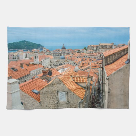 centrum van Dubrovnik Theedoek (Horizontaal)