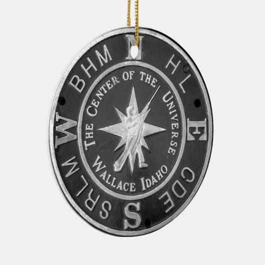 centrum van het universum in Wallace Idaho Keramisch Ornament (Rechts)