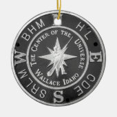 centrum van het universum in Wallace Idaho Keramisch Ornament (Voorkant)