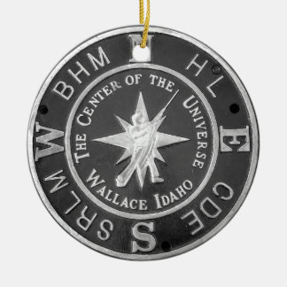 centrum van het universum in Wallace Idaho Keramisch Ornament