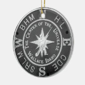 centrum van het universum in Wallace Idaho Keramisch Ornament (Links)