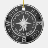 centrum van het universum in Wallace Idaho Keramisch Ornament (Achterkant)