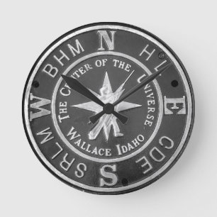 centrum van het universum in Wallace Idaho Ronde Klok