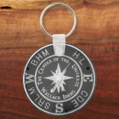 centrum van het universum in Wallace Idaho Sleutelhanger (Voorkant)