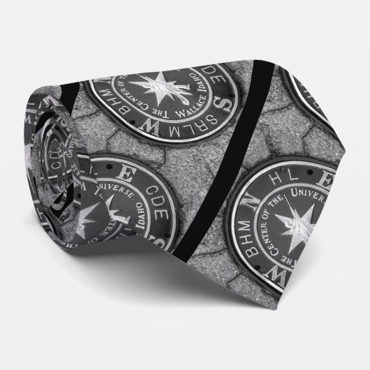 centrum van het universum in Wallace Idaho Stropdas (Opgerold)