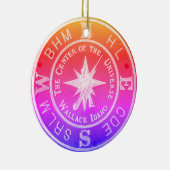 centrum van het universum in Wallace Idaho V2 Keramisch Ornament (Rechts)