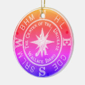 centrum van het universum in Wallace Idaho V2 Keramisch Ornament (Links)